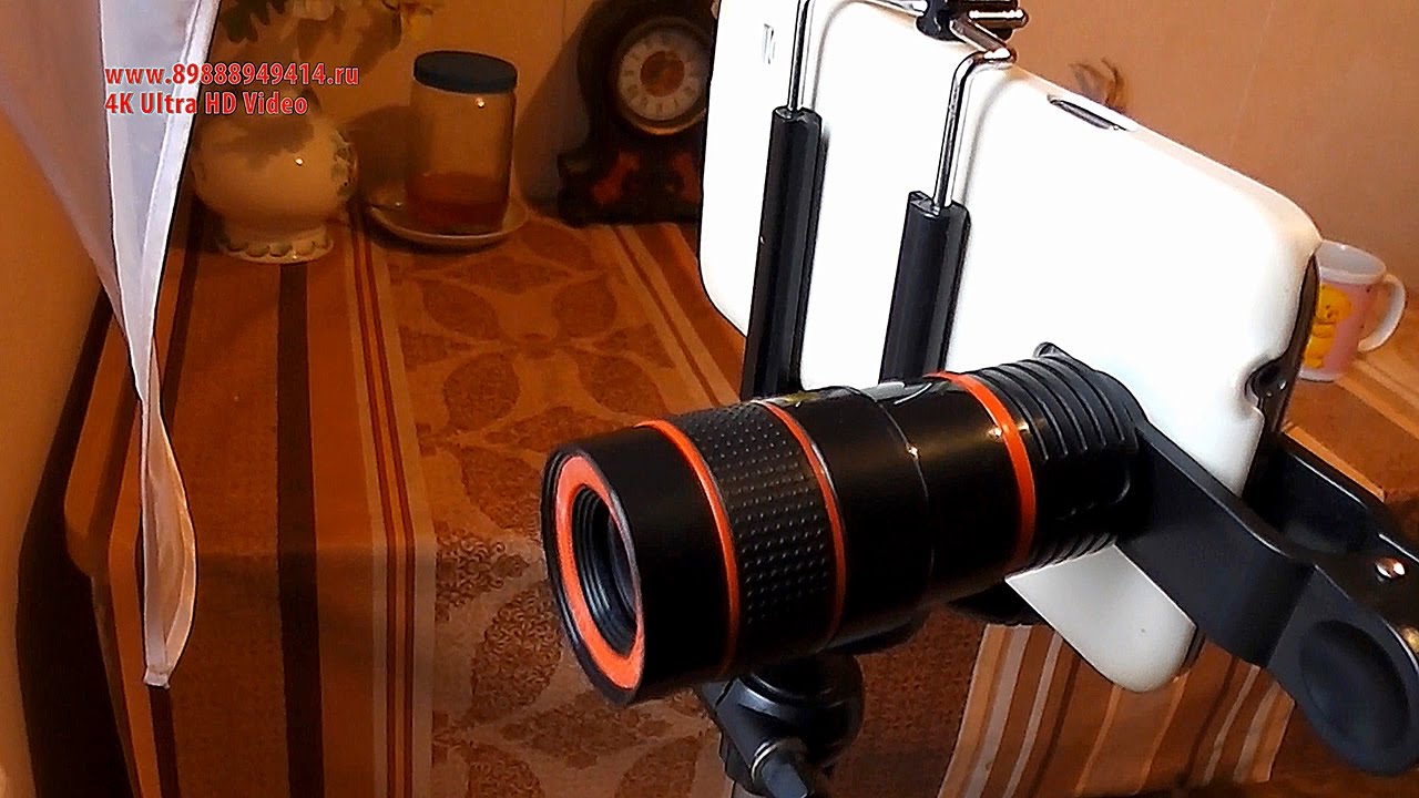 8-х кратный оптический объектив для смартфона 4K Ultra HD Video - YouTube