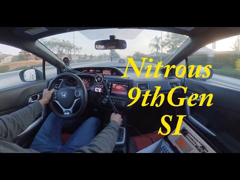 Street Tuning  a E85 Nitrous 9th Gen Si 2014/Tried to race a Challenger.