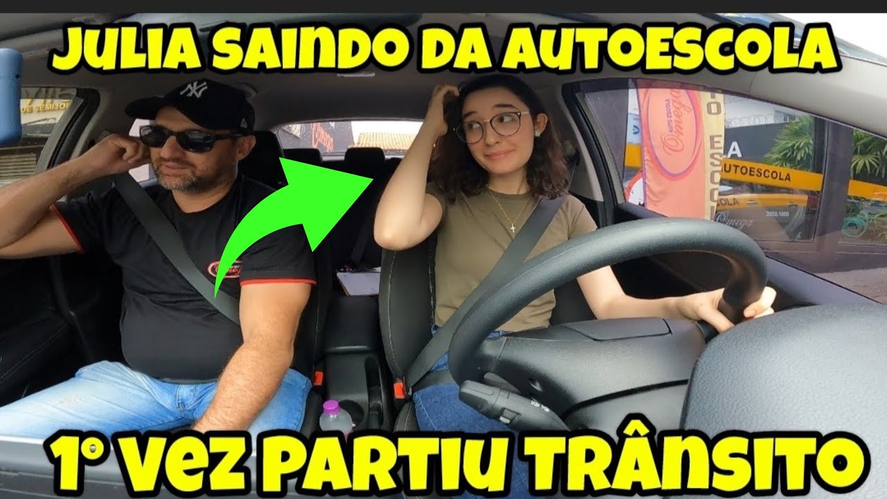 VEJA PRIMEIRA VEZ SAINDO DIRIGINDO DA AUTOESCOLA PARA O TRÂNSITO DE LONDRINA (JULIA) 
