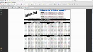 reading a rate sheet