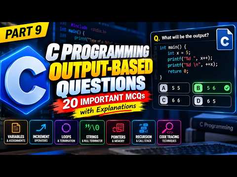 C Programming Output-Based Questions | 20 Important MCQs | Part 9 | @CodeCampus-11