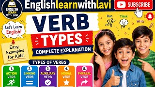 Verb in English Grammar for Kids | Verb Definition and Examples | Class 3 4 5| Englishlearnwithlavi