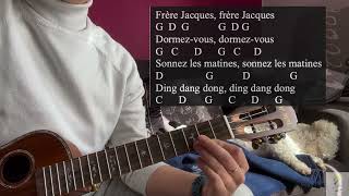 Frère Jacques - Tuto 32 - Ukulele facile - Débutant - Comptine enfants