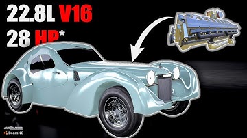 De SLECHTSTE auto en V16-motor ooit bouwen! | Automatiseringsspel & BeamNG.drive