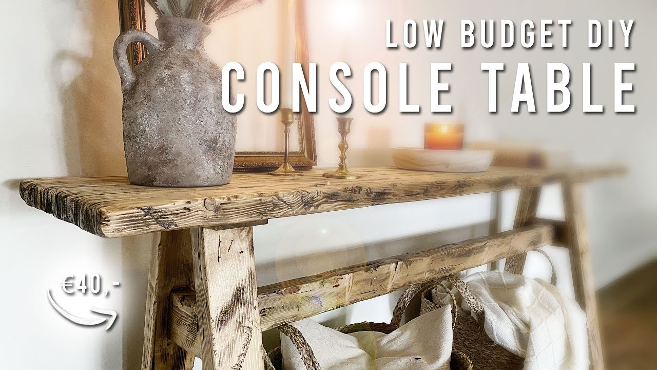 DIY Entryway Console Table for LESS THAN 40! YouTube
