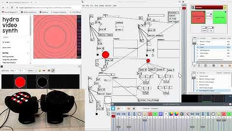 Hydra, Pure Data, QLC+, Mixxx, Music Detection, DMX Visual, OSC, Midi