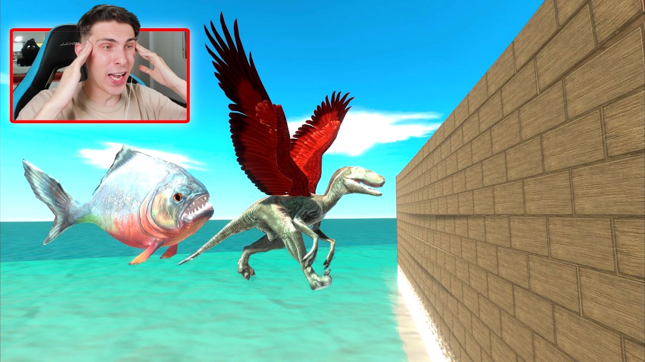 DINOSAURIOS VOLADORES - CARRERA VS AQUATICOS - ANIMAL REVOLT BATTLE SIMULATOR