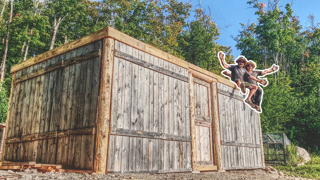 Our PALLET BARN Looks 100 YEARS OLD! Adding Aged Pine Siding To The