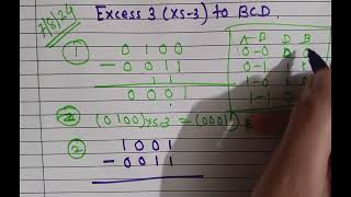 Excess 3 To BCD Code Converter