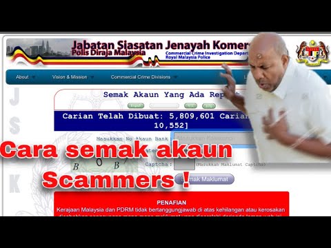 Cara Semak No Akaun Scammer ( Check nombor telefon pun boleh)