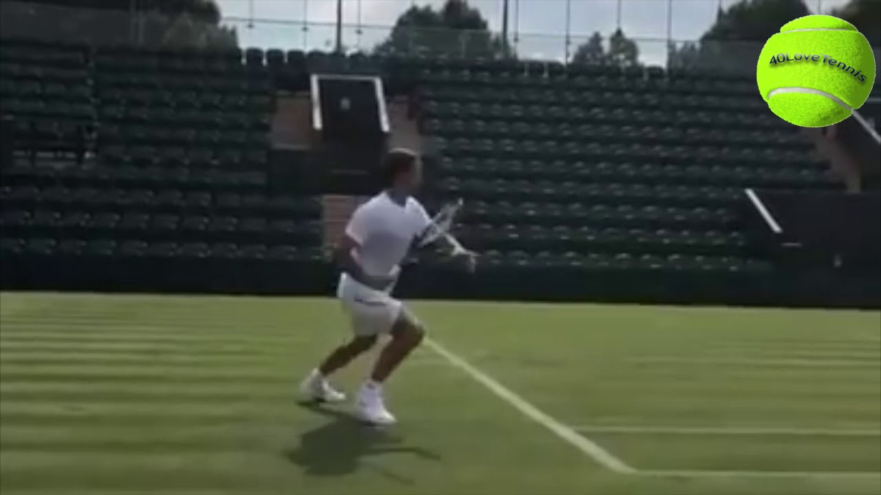 Fed Practice  on Grand slam Grass courts