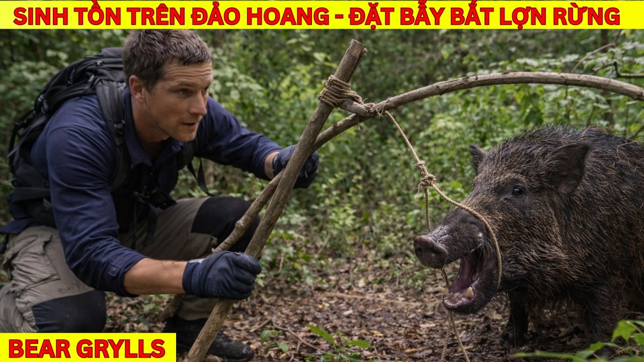 Thử Thách Sinh Tồn Trên Đảo Hoang Cùng Bear Grylls - Đặt Bẫy Bắt Lợn Rừng