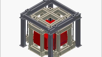 (티이솔루션) 3D Model of TESolution Bidirectional Double Pendulum Tuned Mass Damper(TMD) in action