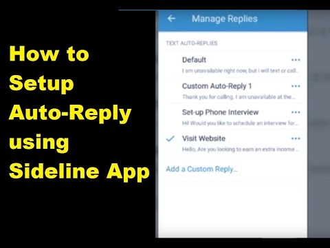 How to Setup Auto Reply on FREE Sideline Phone App