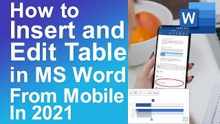 How to insert and edit Table in Word Document App on phone screenshot 2