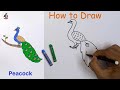 How To Draw Peacock Step by Step | Easy Oil pastel Color Peacock Drawing | peafowl