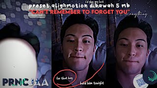 Preset Alighmotion Dibawah 5 Mb Lagu Cant Remember To Forget You New Trend In Tiktok