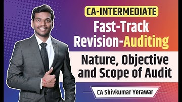 Chapter 1-Nature, objective & scope of audit || CA Inter Audit Revision || CA shivkumar Yerawar