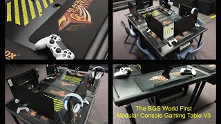 Two BGS V3 Modular Console Gaming Tables configures as a PS4 6 Player Table System