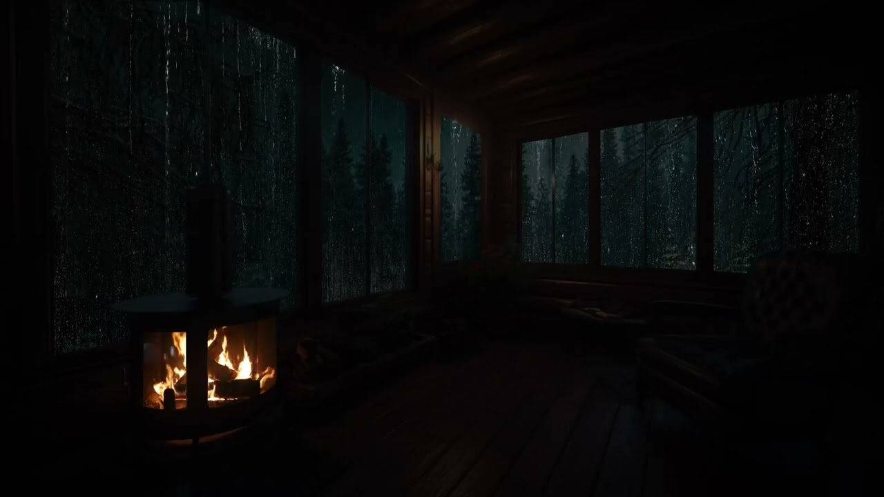 Lluvia Relajante Para Dormir - Sonido de Lluvia y Truenos en Techo - Sonidos de lluvia para dormir