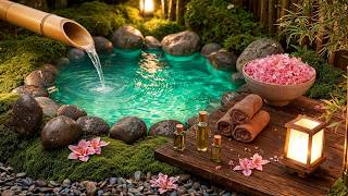 Soothing Spa Piano 🌿 Relaxing Sleep Music & Meditation, Bamboo Water Sounds 😴