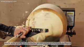 Holz Drechseln Mit Der Stufenlosen Drechselbank Hm1642, Auch Für Große Werkstücke Geeignet