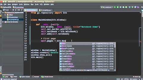 Python GUI Development with GTK+ 3 - Tutorial 9 - Notebook Tabbed Layout