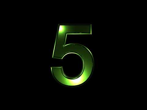 35# golden number animation footage countdown