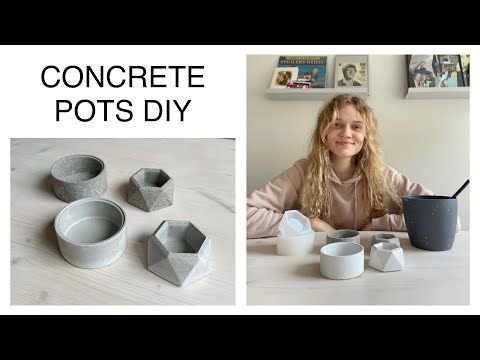 MAKING CONCRETE POTS | WHITE CEMENT DIY