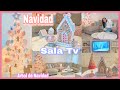SALA NAVIDAD🧁 Decoración de mi Sala Tv con carrito de postres y palomitas