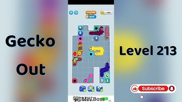Gecko Out Level 213 Walkthrough 🧩 | Step-by-Step Puzzle Guide | Mini Boss