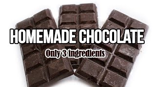 Homemade Chocolate Bar Without Coconut Oil, Cocoa Butter and Dark compound Chocolate