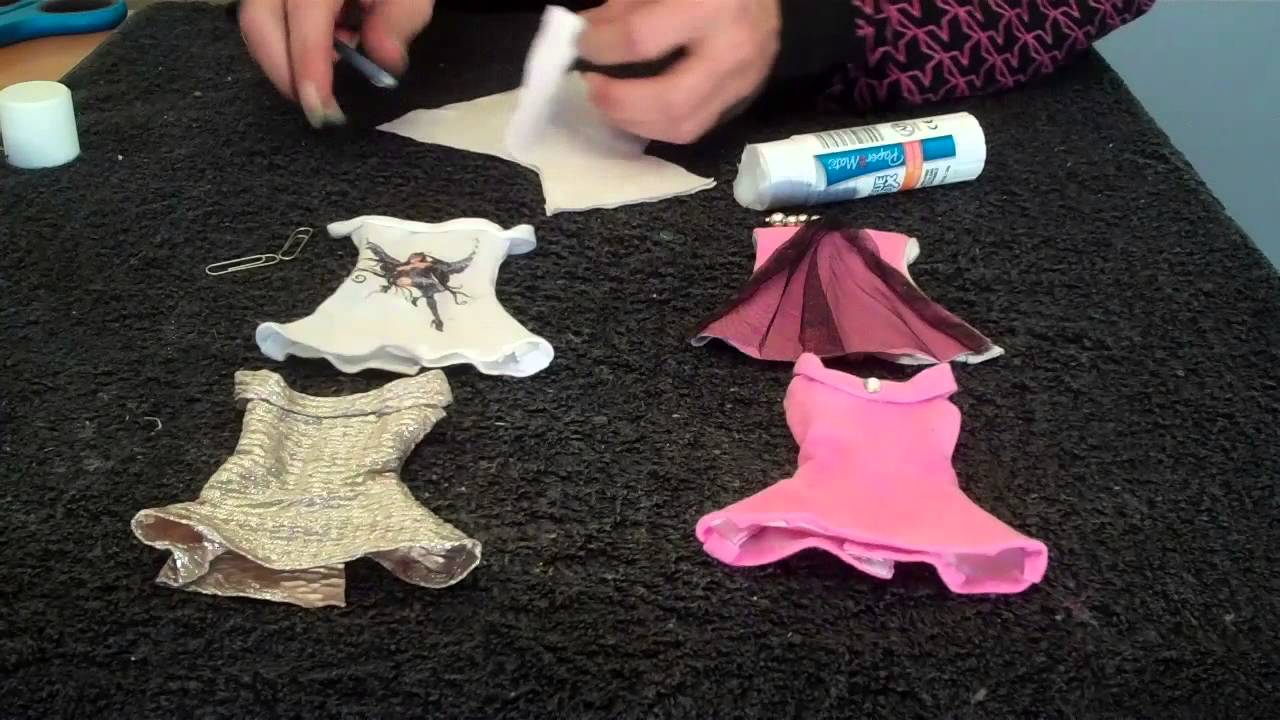 how-to-make-barbie-doll-clothes-dress-super-easy-youtube
