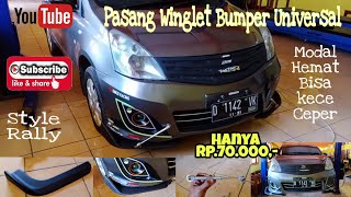 Pasang Winglet Bumper Universal Variasi Mobil Apa saja bisa..