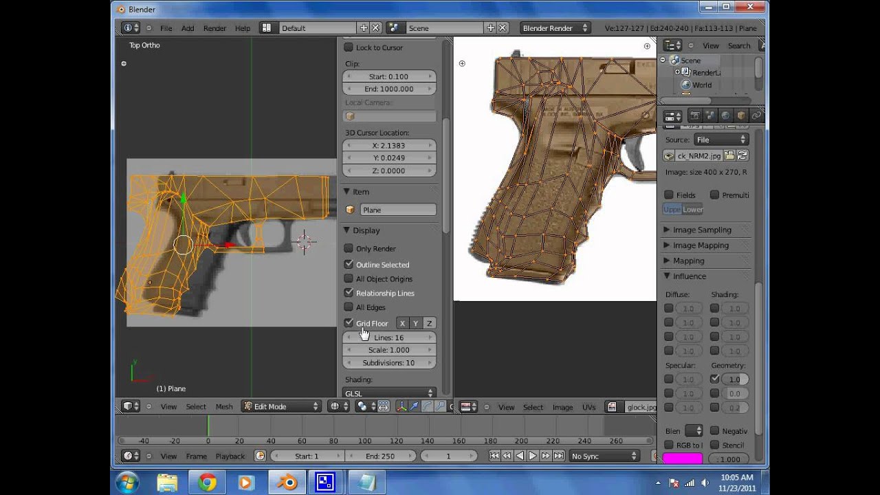 How to make a gun in blender GLSL part 2 YouTube