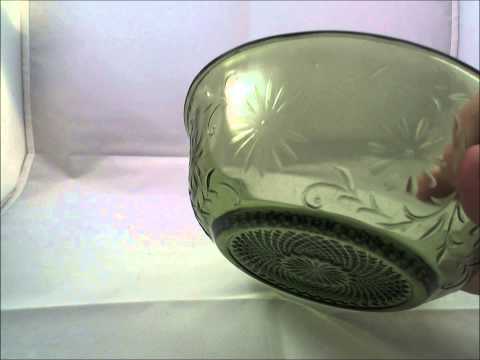 Green Depression Glassware