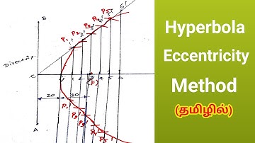 Engineering graphics hyperbola in tamil | Eccentrcity | Hyperbola engineering drawing in tamil