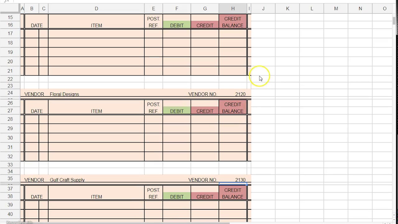 Accounts Payable Subsidiary Ledger