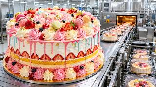 How Millions Of Soft Cakes Are Made In An Automatic Cake Factory | Full Process