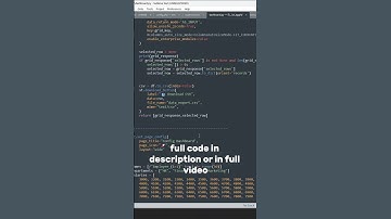 Streamlit Ag-Grid Tutorial | Select Rows, Drilldown View | Python #shorts