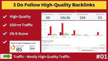 3 High Quality Do Follow Backlinks | Backlinks Lists 2024 | #dofollowbacklinks