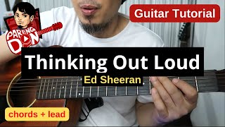 Thinking Out Loud guitar tutorial - chords + lead guitar | ED SHEERAN music