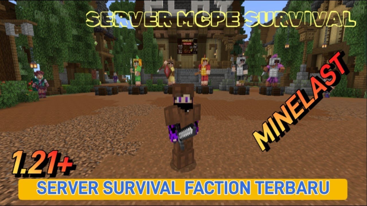 OPEN MEMBER SERVER MCPE VERSI TERBARU 1.21+ SURVIVAL MURNI ON