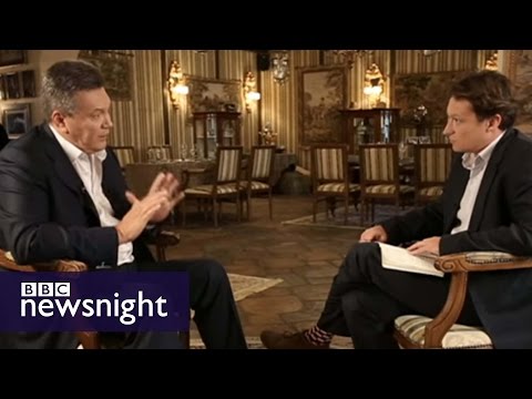 'I supported the ostriches, what's wrong with that?' Viktor Yanukovych speaks to BBC Newsnight