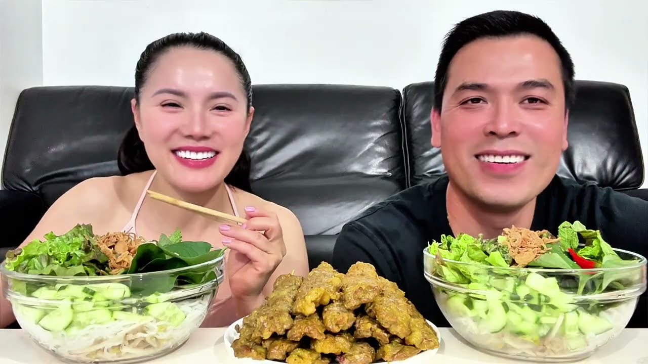 Bún Thịt Bò Nướng vợ chồng 2 Bánh xin mời cả nhà ạ