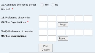 Preference of posts for CAPF / Organizations kaise Dale video