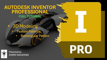 35 - Rectangular Feature Pattern | 3D Modeling | Autodesk Inventor Professional Tutorial