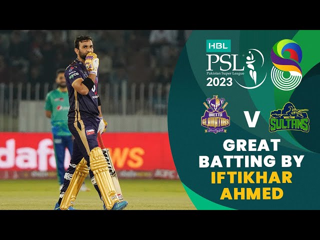 Great Batting By Iftikhar Ahmed | Quetta Gladiators vs Multan Sultans | Match 28 | HBL PSL 8 | MI2T class=