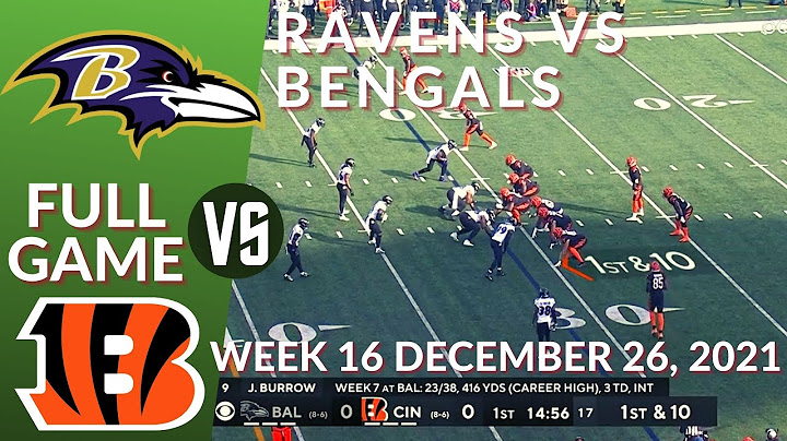 🏈 Baltimore Ravens vs Cincinnati Bengals Week 16 NFL 2021-2022 Full Game Watch Online Football 2021
