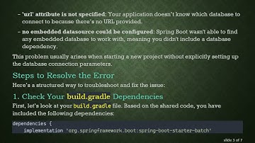 Solving the Failed to configure a DataSource Error in Spring Boot Gradle Projects